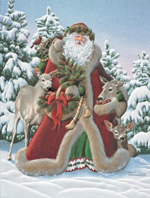 Santa Claus themed boxed Christmas cards