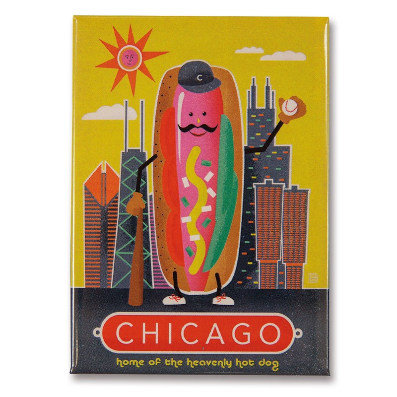 Milwaukee Brewers Hot Dog Steel Magnet