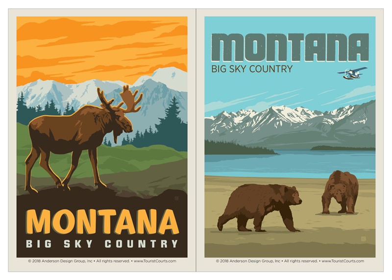 Montana Elk Big Sky Country / Montana Fly Fishing Double Magnet