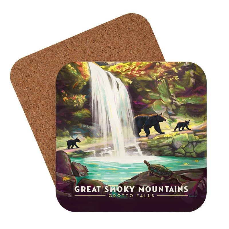 Great Smoky Grotto Falls American Made Coaster