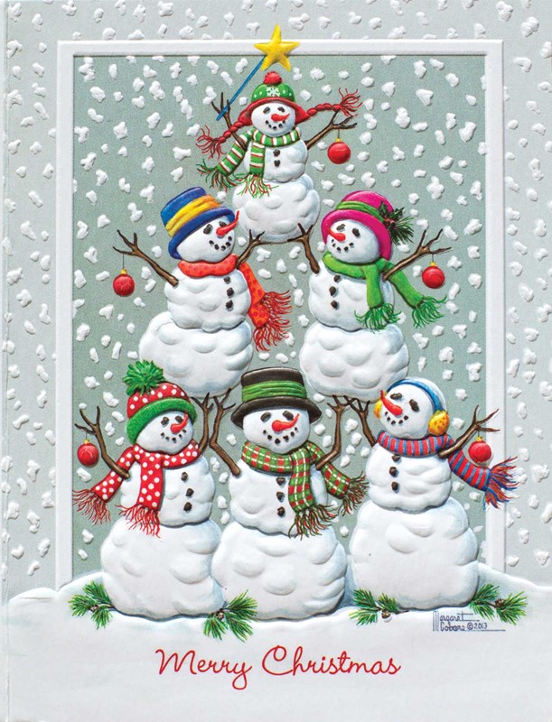 Snowman Cheer | American made Christmas cards