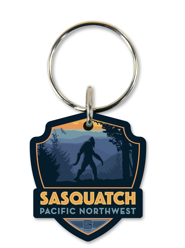 Keychain Display Stand featuring Sasquatch Silhouette