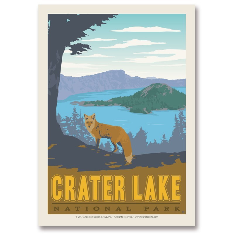 Crater Lake Fox Yellow | Postcards