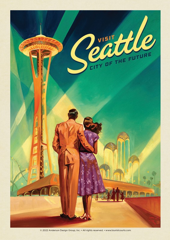 Space needle hand buy painting