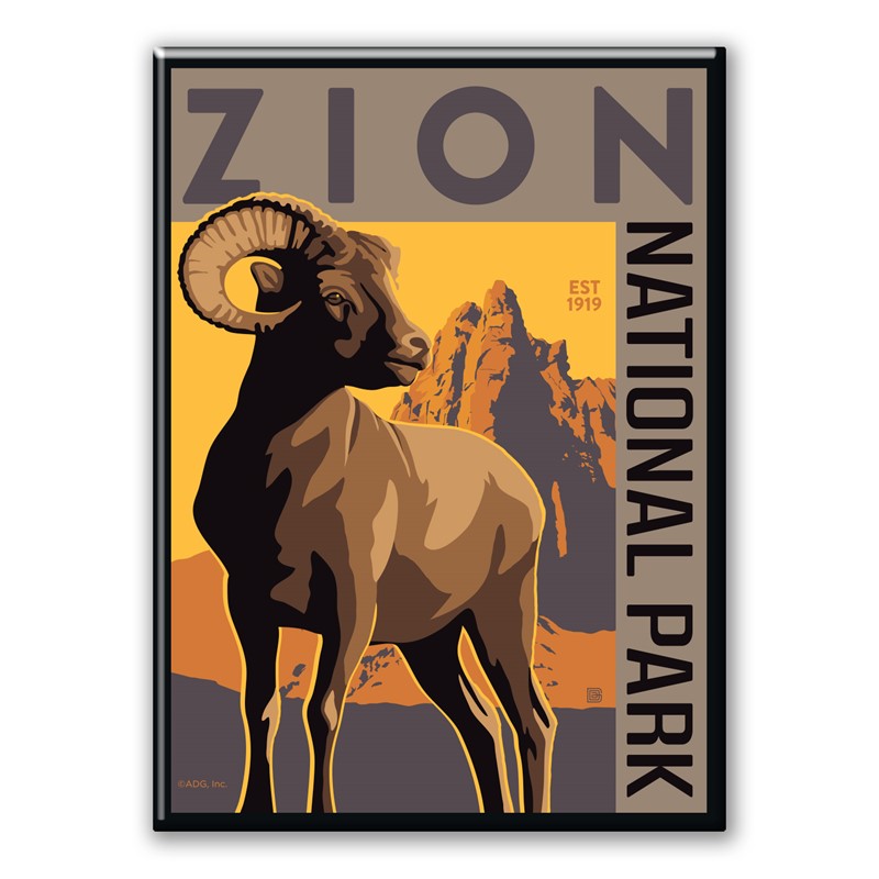 Zion NP: Earthtone Magnet | American Made