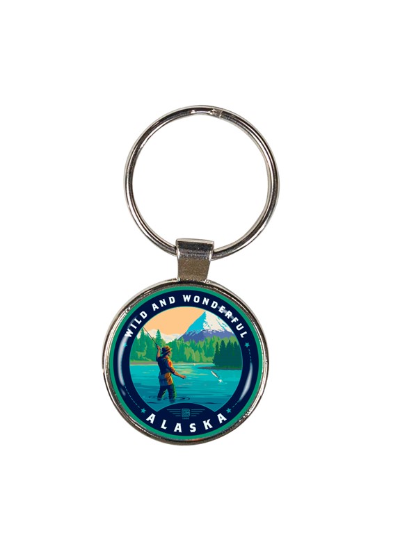 Alaska Circle Dome Key Ring| American Made
