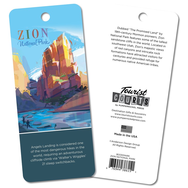 Zion NP Angels Landing Modern Design Bookmark | Bookmarks