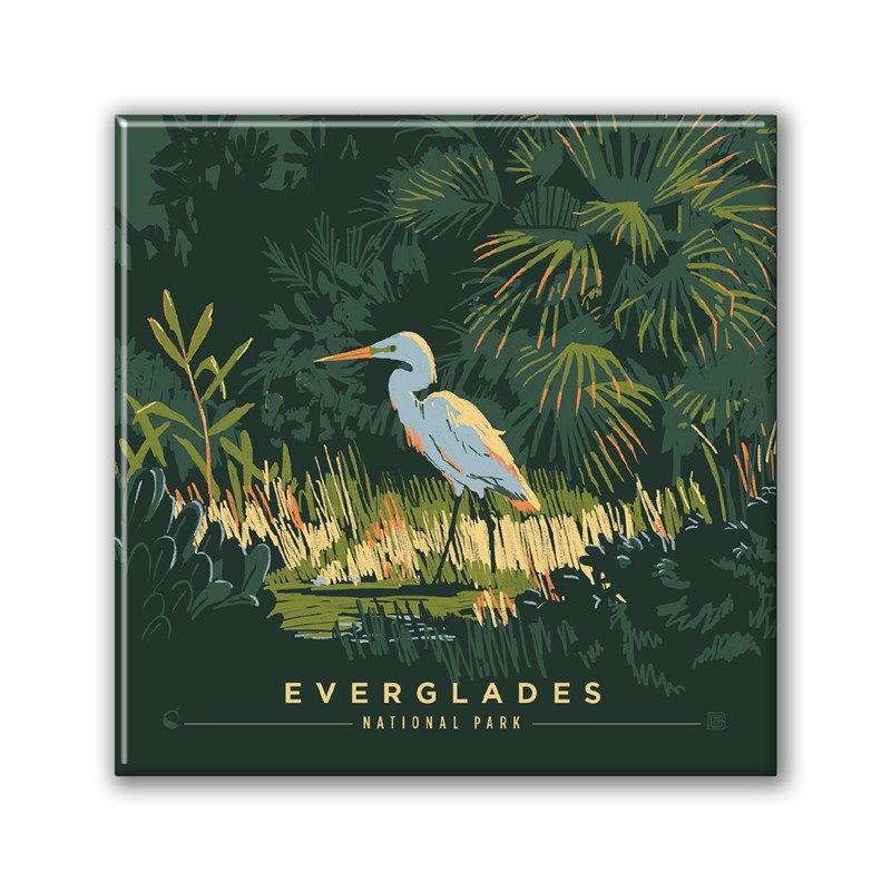 Everglades NP Paradise Square Magnet|Metal Magnet
