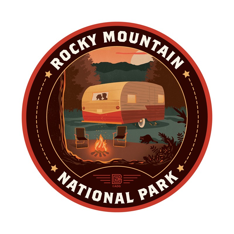 Rocky Mountain NP Nature Lovers Circle Sticker| Circle Sticker