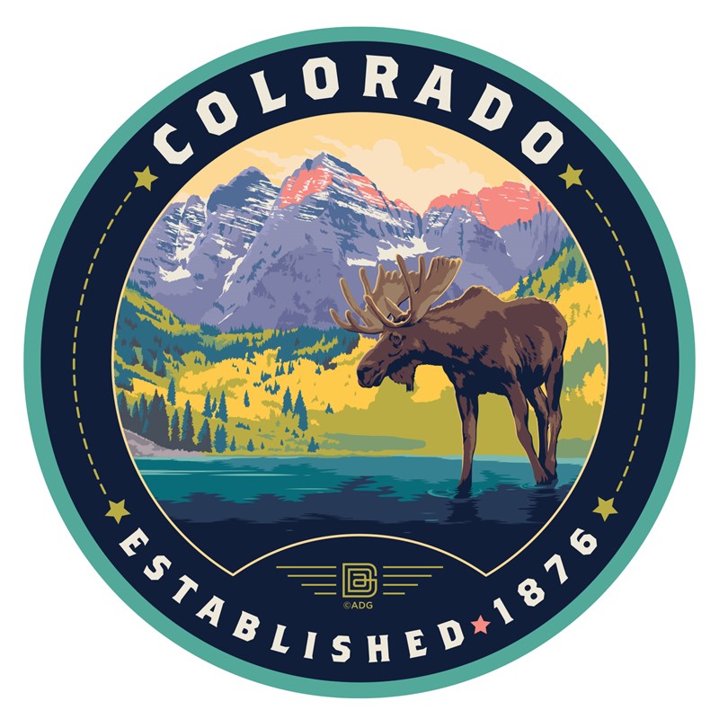 Colorado Maroon Bells | Circle Sticker