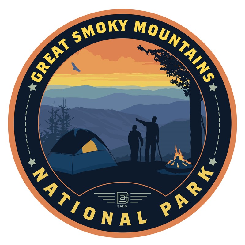 Great Smoky Mountains NP Back Country Camping Circle Sticker| American Made