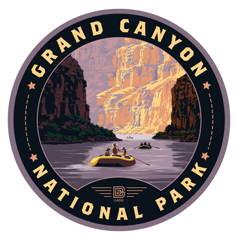 Grand Canyon NP River Rafting | Circle Sticker