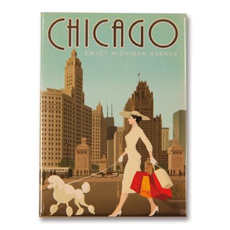 Chicago Michigan Avenue Magnet | Chicago themed magnet