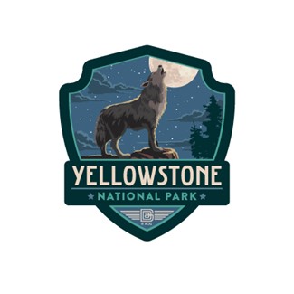 Yellowstone Wolf Emblem Magnet | Vinyl Magnet