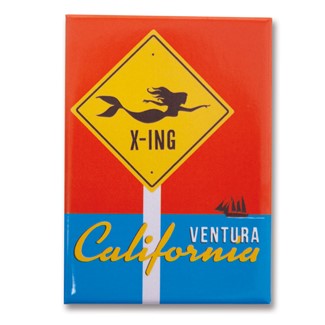 Ventura, CA Mermaid X-Ing Magnet | Made in the USA