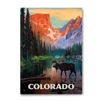 CO Moose in the Morning Magnet | Metal Magnet