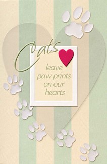 Cat's Pay | Embossed pet sympathy greeting cards