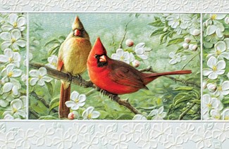 Cardinals in Orchard (WD) | Wedding greeting cards