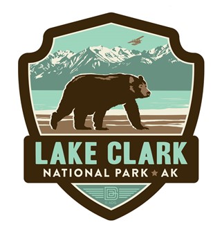 Lake Clark Emblem Wooden Magnet | American Made