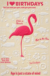 Flamingo Pattern | Birthday greeting cards