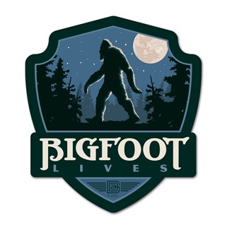 Bigfoot Lives Emblem Wooden Magnet | American Made