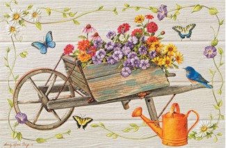 Rustic Wheelbarrow (MD) | Mother's Day USA made greeting cards