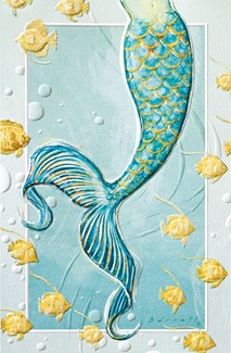 Mermaid's Tail | Coastal embossed greeting cards