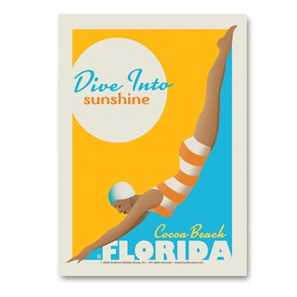 Cocoa Beach Diver Vert Sticker | Made in the USA