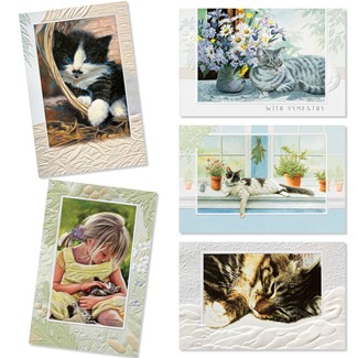 Feline Friends 30 Card Occasion Assortment | Assortment Boxed Cards, Made in the USA
