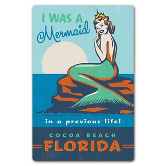 Cocoa Beach FL Mermaid Magnetic Postcard | Made in USA