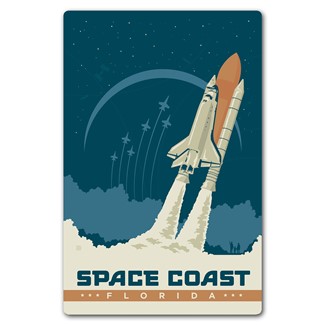 "SpaceCoast FL" Magnet Postcard | Made in USA