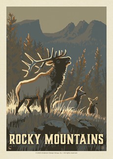 Rocky Mountains Wildlife Postcard | Postcard
