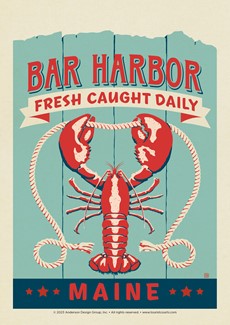 ME Lobster Bar Harbor Postcard | Postcard