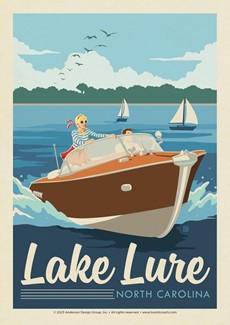 Lake Lure NC Boating Postcard | Postcard