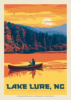Lake Lure NC Canoe Postcard | Postcard