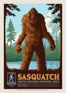 North Cascades NP Sasquatch Legends Postcard | Postcard