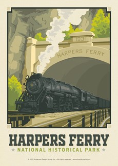Harpers Ferry WV Train Postcard | Postcard