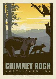 Chimney Rock NC Black Bears Postcard | Postcard