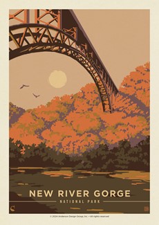 New River Gorge Looking Up Postcard | Postcard