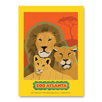 Atlanta Zoo Lions Vert Sticker| Vertical Sticker