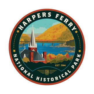 Harpers Ferry, WV Circle Sticker | Made in the USA
