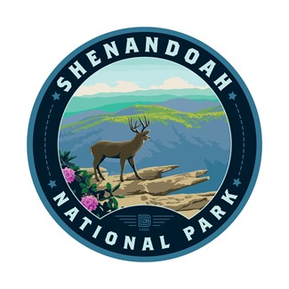 Shenandoah NP Deer Circle Sticker | Made in the USA