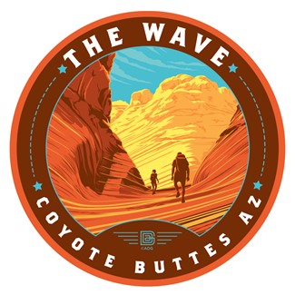 Coyote Buttes, AZ The Wave Circle Sticker | Made in the USA