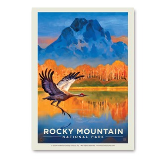 Rocky Mountain NP Crane | Vertical Sticker