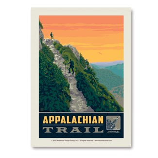 American Hiking Appalachian Trail Vert Sticker| Vertical Sticker