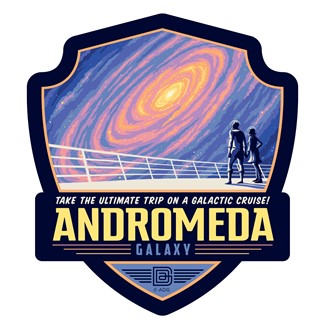 Andromeda Galaxy Tour Emblem Sticker| Made in the USA