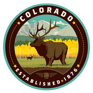 Colorado Elk | Circle Sticker