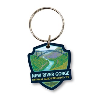 New River Gorge NP & Preserve Landscape Wood Key Ring| American Made