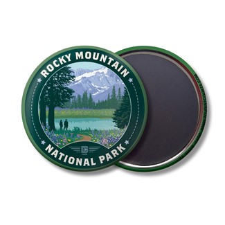 Rocky Mountain NP Wildflowers Circle Magnet