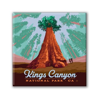 Kings Canyon NP General Grant Square Magnet